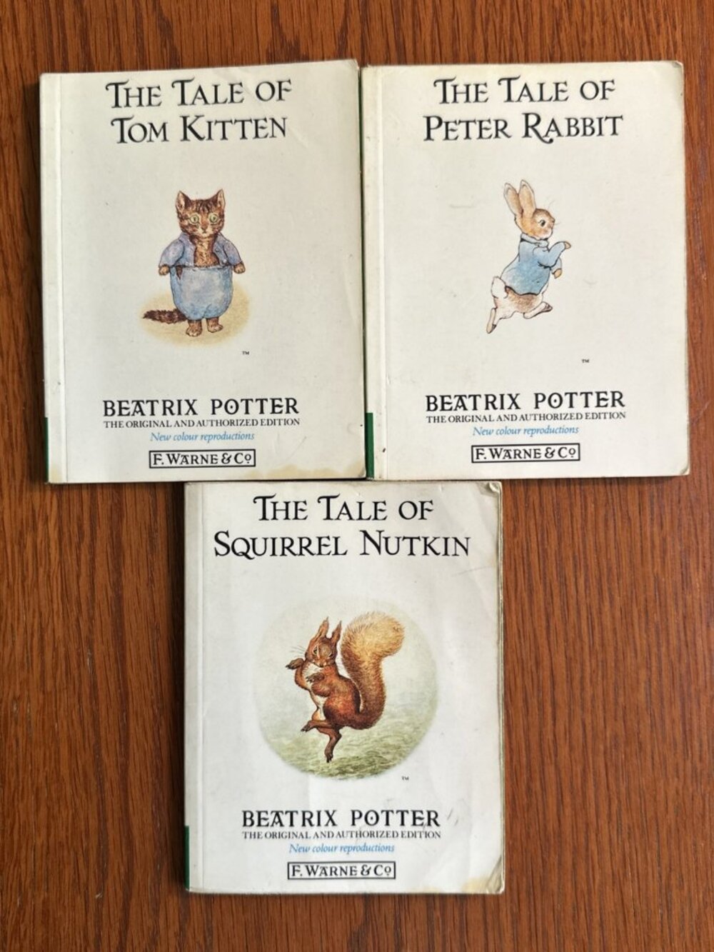 Beatrix Potter Peter Rabbit Tom Kitten Squirrel Nutkin BP Promo Books 1990